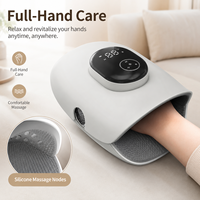 Masseur de main électrique sans fil portable rechargeable à compression thermique et pétrissage pour soulager la douleur du canal carpien