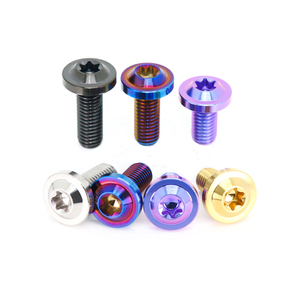 Tùy chỉnh đầy màu sắc kẽm mạ M5 M6 M8 Titan lớn nút đầu bu lông gr2 <span class=keywords><strong>GR5</strong></span> Torx đĩa đầu bu lông Titan cho xe máy - Product Image 1