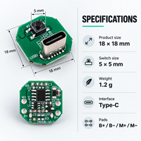 Carte de contrôle PCB de charge de batterie au lithium Type-C ZhonNa Mini, module d'alimentation DIY ultra-léger avec interrupteur physique, pièces pour équipement laser