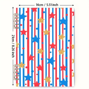 레드 화이트 & 블루 바이브 노트북 고품질 종이 120 페이지 느슨한 잎 사용자 정의 문구 노트북 쓰기 패드 저널 - Product Image 2