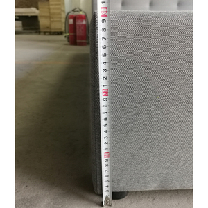 Base de Cama Minimalista con Elevación Hidráulica y Almacenamiento, en Tela Gris, para Espacios Pequeños - Product Image 3