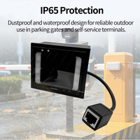 LONVILL Lector de Códigos de Barras Integrado para Exteriores IP65 con Buzzer LED para Tarjetas, Pasaportes, PDF417 y Códigos QR