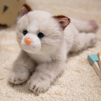 Vente en gros usine : Jouets en peluche chat mignon brodés en coton PP super doux, poupées pour machine à griffes, anti-stress, cadeaux d'anniversaire pour enfants