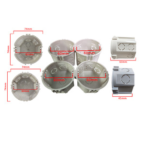 Caja de montaje redonda de plástico europea rusa de 74x60 mm IP44, base de enchufe blanca para instalación en pared - Product Image 4