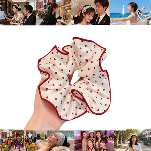 Phụ kiện tóc Hàn Quốc chất lượng tốt, dễ thương, tùy chỉnh, kích thước lớn, bán buôn, dây buộc tóc dày - Product Image 6