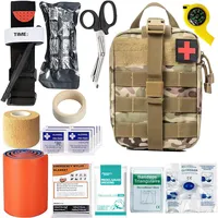 Trousse de premiers secours tactique multifonctionnelle Tomitomo Firstime pour survie en extérieur, avec pansement hémostatique thoracique et garrot, facile à transporter