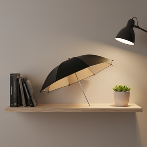 Parapluie de studio photo professionnel TRIOPO avec réflecteur <span class=keywords><strong>doré</strong></span>/argenté, design blanc - Product Image 1