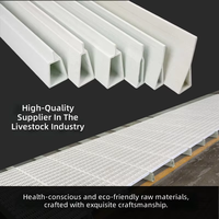 Poutre de support pour bétail en PRV sur mesure, poutre trapézoïdale en fibre de verre pultrudée avec résine PU pour élevages porcins, construction et marine