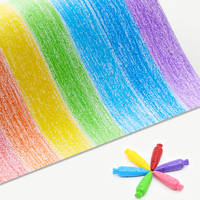 Crayons en gros personnalisés en forme de carotte, multicolores, non toxiques, lavables, pour la papeterie des enfants