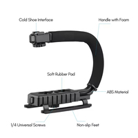Support de caméra portable en forme de U CYKE, poignée vidéo, support DV, stabilisateur de caméra en forme de C, kit stabilisateur pour caméra DV SLR AY49-U
