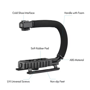 Supporto Portatile a U <span class=keywords><strong>per</strong></span> Fotocamera CYKE, Impugnatura Video, Staffa DV, <span class=keywords><strong>Stabilizzatore</strong></span> a C <span class=keywords><strong>per</strong></span> Fotocamere DV e SLR AY49-U - Product Image 3