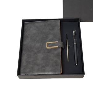Juego de Cuadernos A5 de Negocios de Alta Gama Personalizados, Creativos y Sencillos, de Color Sólido, 100 Hojas con Páginas Interiores Impresas, Caja de Regalo - Product Image 1