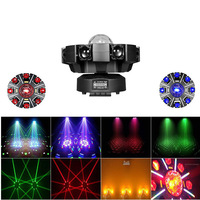 Projecteur LED RGBW à tête mobile avec télécommande, effet boule magique à huit bras, faisceau géant Kong, lumière d'ambiance rotative pour KTV, bars et éclairage de scène