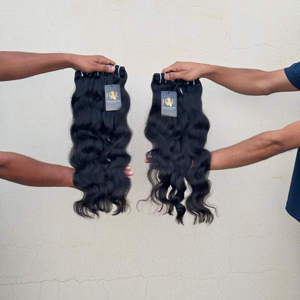 Vente en gros faisceaux de cheveux ondulés temple indien non transformés, vendeurs de cheveux non transformés temple brut, fournisseurs de cheveux bruts - Product Image 1