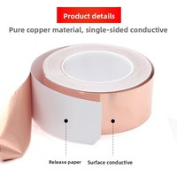 Ruban adhésif conducteur en cuivre acrylique double face, blindage EMI, anti-radiation, résistant à la chaleur, auto-adhésif pour téléphone portable