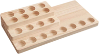 Étagère de rangement et de présentation d'huiles essentielles moderne et durable en bois de pin sur mesure à trois niveaux avec plateau à roulettes pour flacons de 5/10/15/20 ml