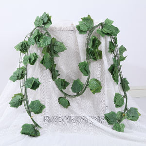 Hojas de batata de plástico baratas, planta colgante artificial, vid de <span class=keywords><strong>sauce</strong></span> <span class=keywords><strong>llorón</strong></span> verde para decoración de fiestas - Product Image 5