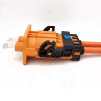Connecteurs de borne de batterie mâles pour véhicules électriques à énergie nouvelle, en cuivre 16mm², DC HVIL, haute tension, avec interverrouillage PA66, 125A 800V, pour stockage d'énergie