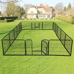 Ağır köpek hayvan kafesi Pet egzersiz oyun parkı 8 Panel köpek çit