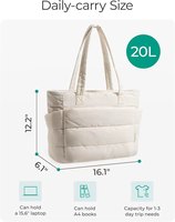 Tas Tote Wanita Ringan dan Lembut, Tas Tote Berlapis Multi-Kompartemen Trendi untuk Perjalanan Jarak Pendek, Grosir