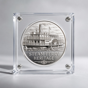 Pièce de monnaie commémorative personnalisée Steam Ferry Heritage Challenge Coin en alliage de zinc avec relief 3D, souvenir métallique avec boîte de luxe, sans MOQ, vente en gros - Product Image 2