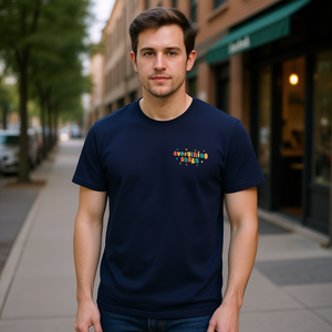 Maglietta Everything Sucks blu scuro a maniche corte unisex promozionale - Product Image 3