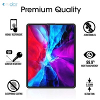 Nuglas kaca tablet tempered HD, pelindung layar tahan guncangan untuk iPad Pro 11 2022 Air6 10.9 2024