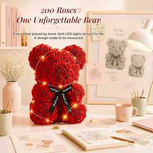 Meilleures ventes : ours en peluche rose de 25 cm et 40 cm, mousse de haute qualité avec boîte cadeau - Cadeau pour la Saint-Valentin - Product Image 2