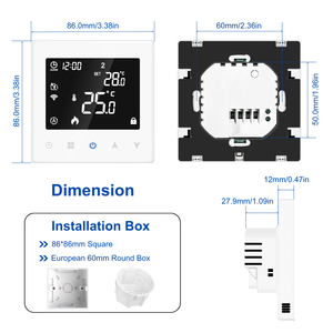 <span class=keywords><strong>Thermostat</strong></span> <span class=keywords><strong>de</strong></span> chauffage <span class=keywords><strong>de</strong></span> l'eau domestique moderne avec sécurité enfant à économie d'énergie, <span class=keywords><strong>thermostat</strong></span> programmable hebdomadaire Tuya flexible - Product Image 1