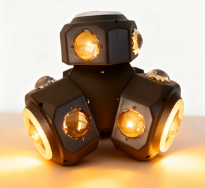 Trois projecteurs mobiles 18*10w avec lumières LED rotatives pour l'éclairage sportif, DJ, disco, fête et discothèque - Product Image 3