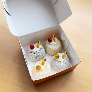 Eco-friendly Custom Logo Cake Paper Boxes Cupcake Cookie Wrapping Foldable Paperboard <b>Box</b> Gift <b>Box</b> for <b>Small</b> Business - Product Image 3