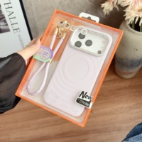 Boîte Cadeau de Luxe avec Motif Diamant Ondulé, Compatible avec Coque de Téléphone iPhone 18 Pro Max, Apple 17 Pro, 15 Pro Max, Marque Tendance, 14 Portable