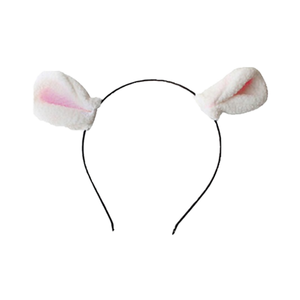 Guangdong Custom Cute Plush Headband for Girls Rabbit Ear Shape Fleece Headband Washing Makeup Hairband Promotional Gifts Items