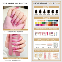 Groothandel Bourgondië 3D Gouden Rozen Amandelvormige Opzetnagels ABS 24 Stuks OEM Aangepaste Privélabel Herbruikbare Kunstnagels