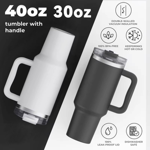 Custom 30/40oz Insulated Tumbler <strong>with</strong> <strong>Handle</strong> Christmas Gift Bulk Logo Printing Holiday Promotional <strong>Mug</strong> Wholesale for <strong>stanley</strong> - Product Image 4