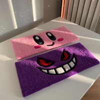 Logo personnalisé forme irrégulière 3D dessin animé drôle animaux Design tapis tapis acrylique touffeté à la main