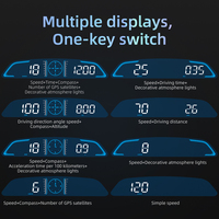 Navifly voiture stéréo multimédia pour GPS voiture HUD compteur de vitesse affichage tête haute accessoires électroniques