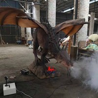 Modèle de dragon occidental réaliste Animatronic avec ailes