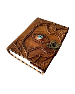 Vintage 100% Genuine Leather Journal <b>Book</b> Of Spells Prop Gifts Halloween Decoration Decor Notebook Brown Color <b>Diary</b> - Product Image 3