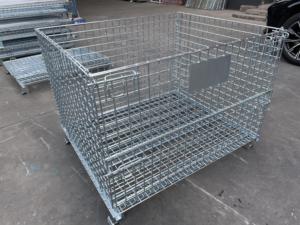 Conteneur pliable <span class=keywords><strong>de</strong></span> grillage d'entrepôt galvanisé par <span class=keywords><strong>pile</strong></span> en acier <span class=keywords><strong>de</strong></span> stockage se pliant avec la feuille <span class=keywords><strong>de</strong></span> pp - Product Image 3