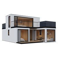 Prêt à l'emploi 3 chambres 3 salles de bain Maison préfabriquée Maisons modulaires préfabriquées Maison en conteneur Village de vacances