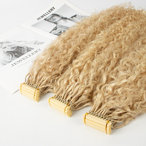 Grande Promotion Extensions de Cheveux Bouclées Double Drawn 6D Deuxième Génération Machine, Extensions 6D Cheveux Humains Européens - Product Image 4