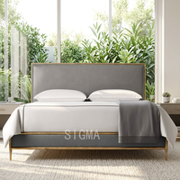 Cadre de lit moderne Sigma Premium en bois de chêne massif, lit à baldaquin, design écologique et durable, taille King/Queen, sans matelas nécessaire