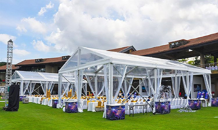 Aluminumu liga clara de banquete para catering para festas de festas de casamento fornecedor