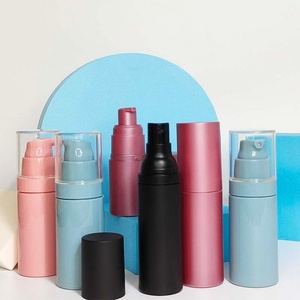 Airless Lotion Spray 15ml 50ml 30ml Matt Black Airless <b>Pump</b> <b>Bottle</b> Frosted for Serume - Product Image 3