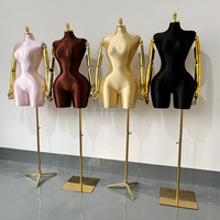 Mannequin de vitrine de qualité, taille plus européenne et américaine, en mercerisé, surface forgée, demi-corps, pour l'affichage en magasin