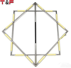 Deux cubes de feu carrés avec mèche pour spectacles de danse du feu, équipement de pole dance aérienne et performance de rotation - Product Image 1