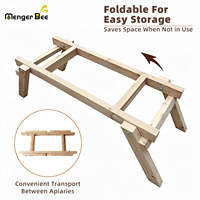 Support de ruche national standard britannique, commande en gros, support de ruche pliable en bois de pin robuste pour les distributeurs d'apiculture
