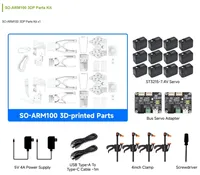 Waveshare SO-ARM100 Lengan Robot 6-Axis Open-Source dengan Dukungan Native untuk Hugging Face LeRobot Servo Bus Torsi Tinggi 3DP Parts Kit DIY