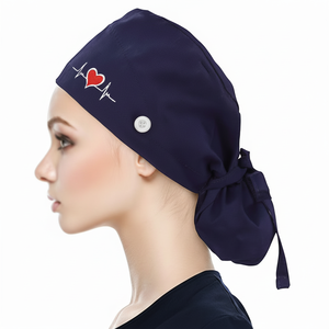 Gorro de enfermería profesional con correa ajustable Gorro de enfermería transpirable para cirujanos y personal médico - Product Image 1